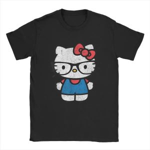 T Shirt Hello Kitty geek noir Homme​