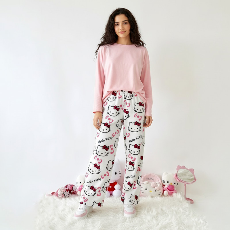 Pyjama Hello Kitty Blanc