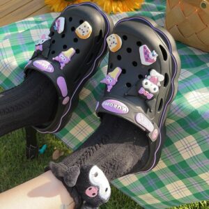 Kuromi Crocs noir