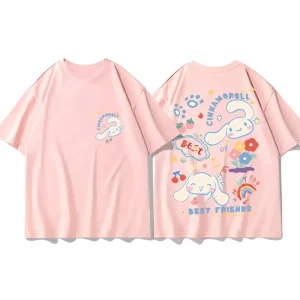 T Shirt Cinnamoroll rose