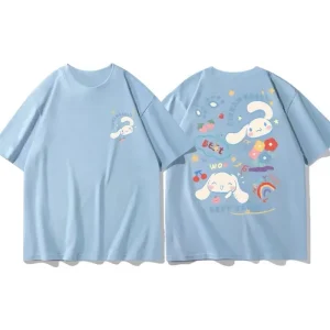 T Shirt Cinnamoroll bleu