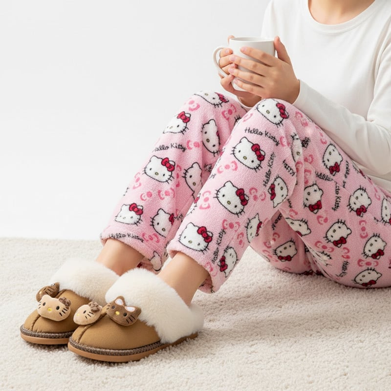 Chausson Hello Kitty Adulte en fourrure