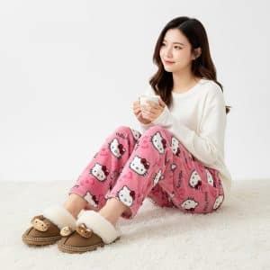 Chausson Hello Kitty brun Adulte