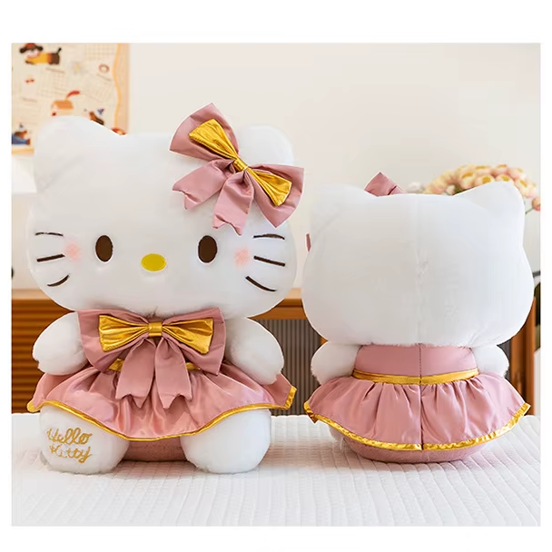 Peluche Sanrio Hello Kitty robe rose de dos