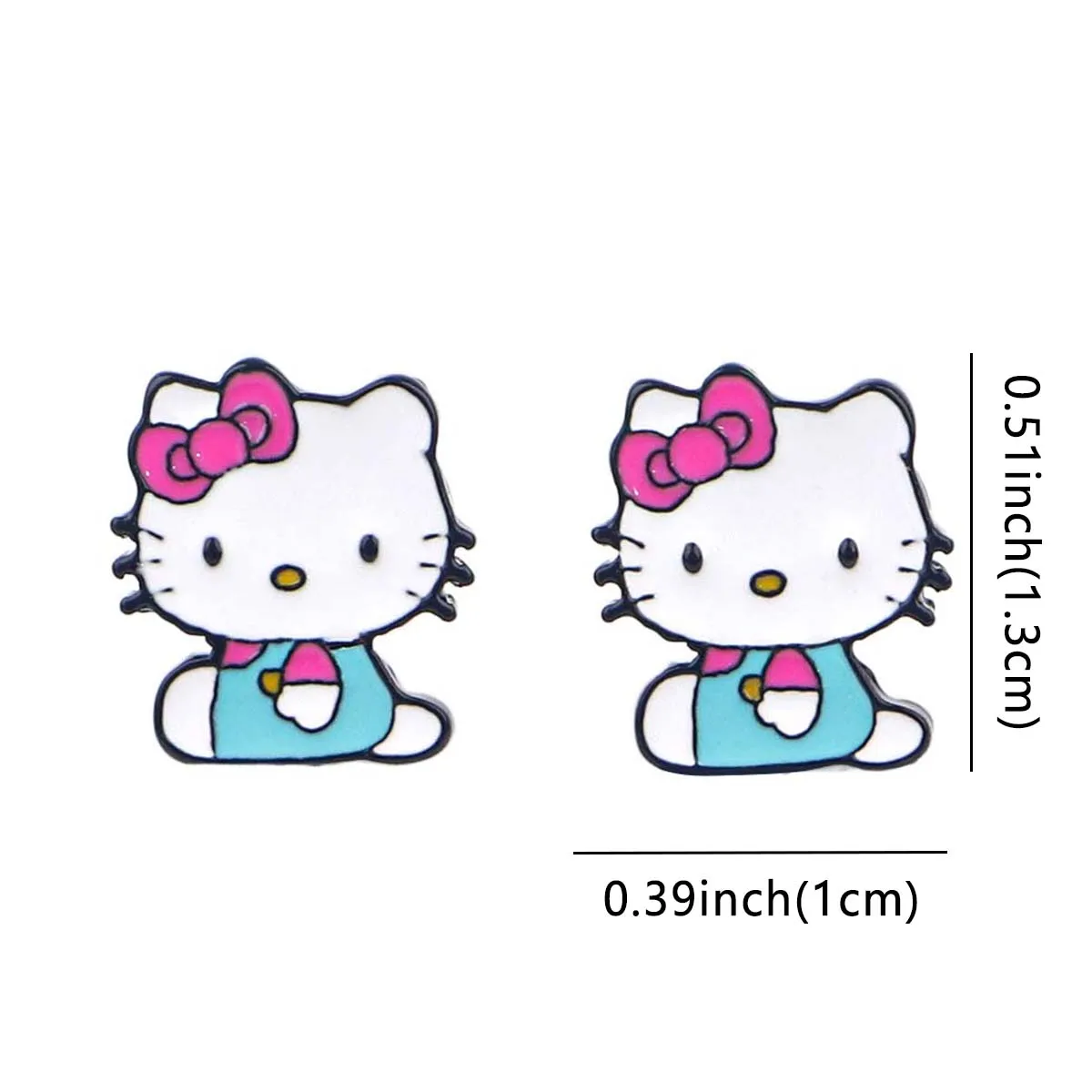 Boucle d'Oreille Enfant Hello Kitty taille