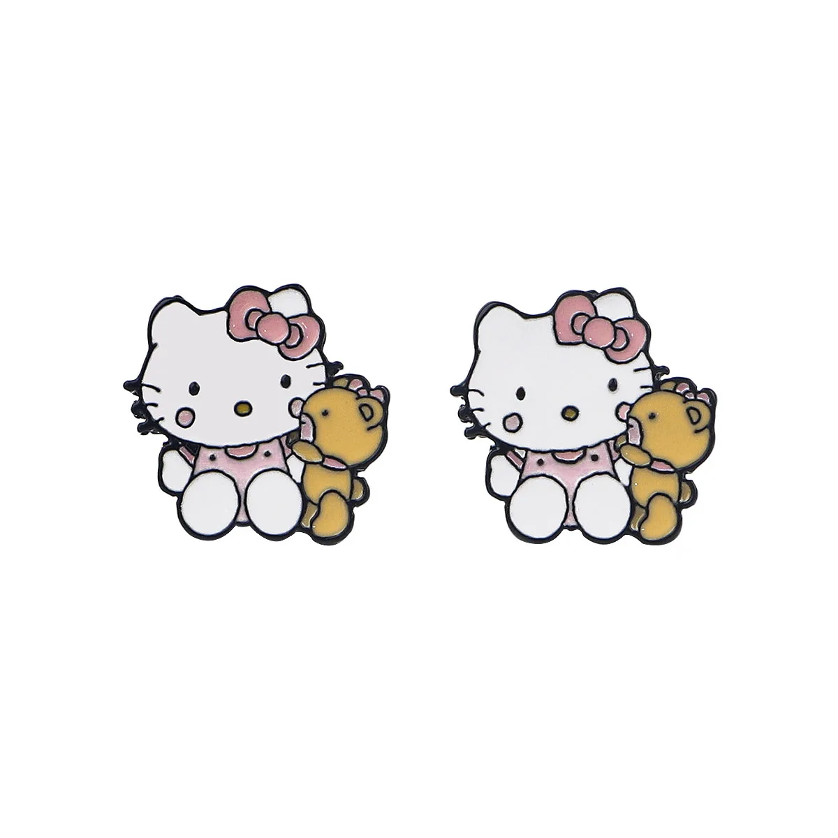 Boucle d'Oreille Enfant Hello Kitty avec ourson