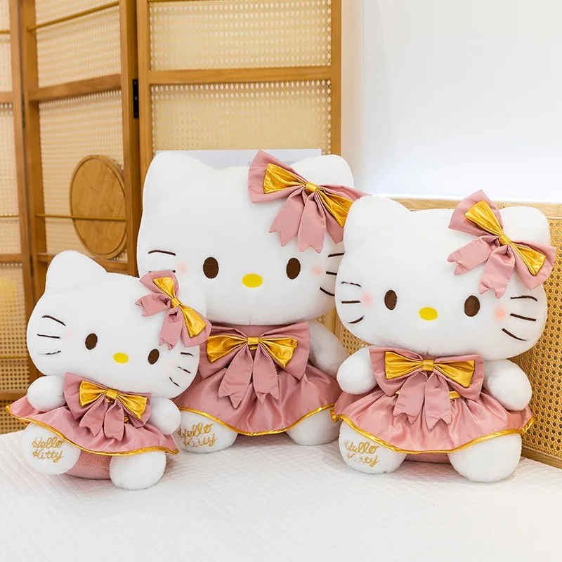 Peluche Sanrio Hello Kitty robe rose .30cm, 40cm, 50cm