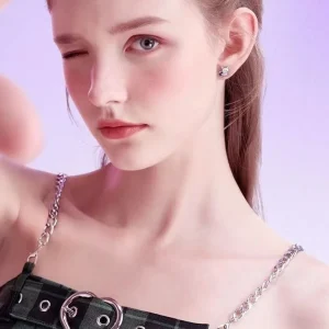 Boucle d'Oreille Kuromi en Argent