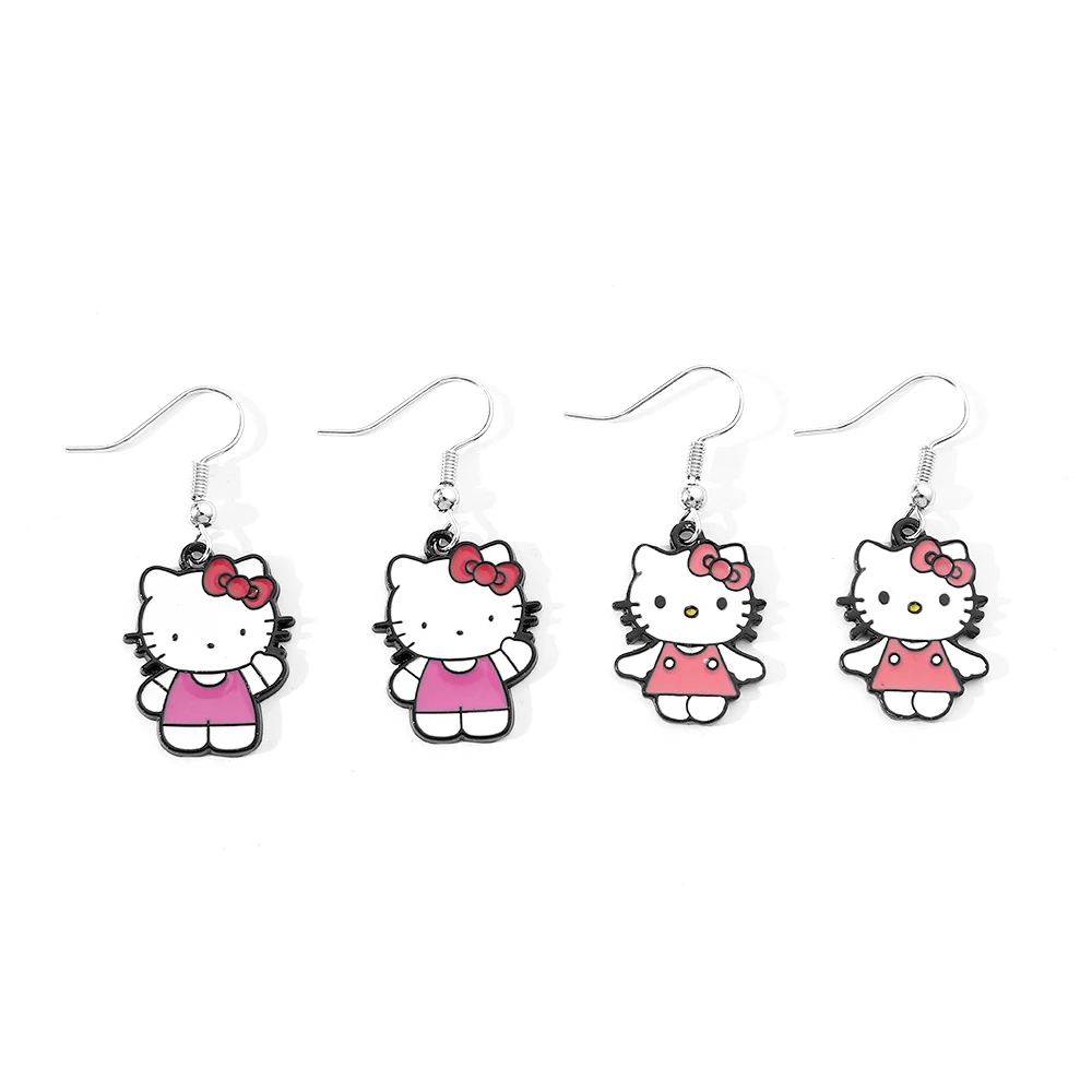 Boucle d'Oreille pendante Hello Kitty rose pour Fille