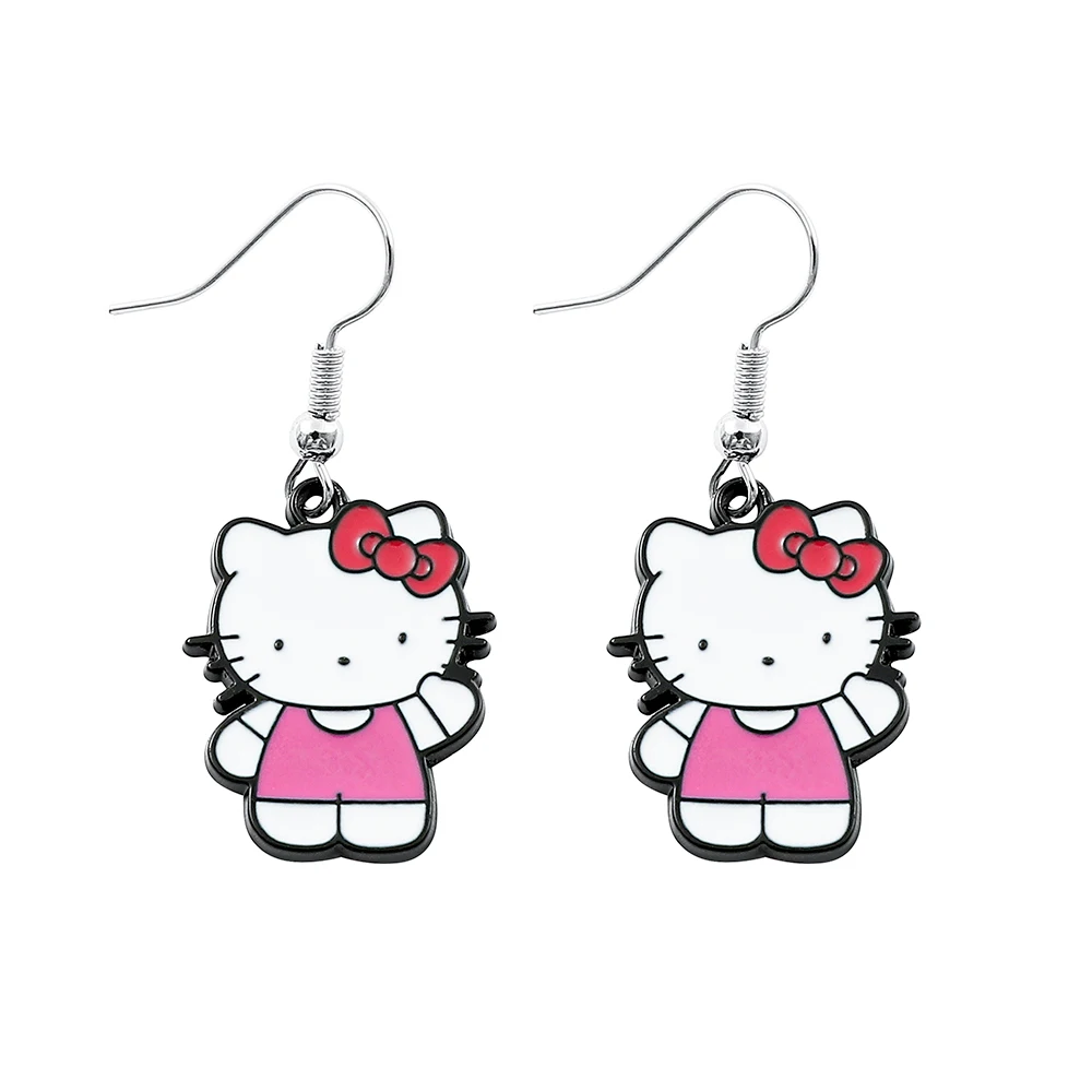 Boucle d'Oreille Hello Kitty Fille pendante en acrylique